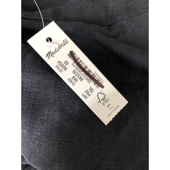 Madewell Pull On Pants Straight Crop High Rise Relaxed True Black NWT Size 00 - Picture 8 of 12